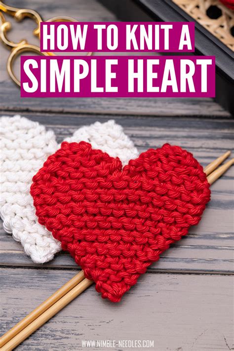 garters heart|simple knitted heart pattern free.